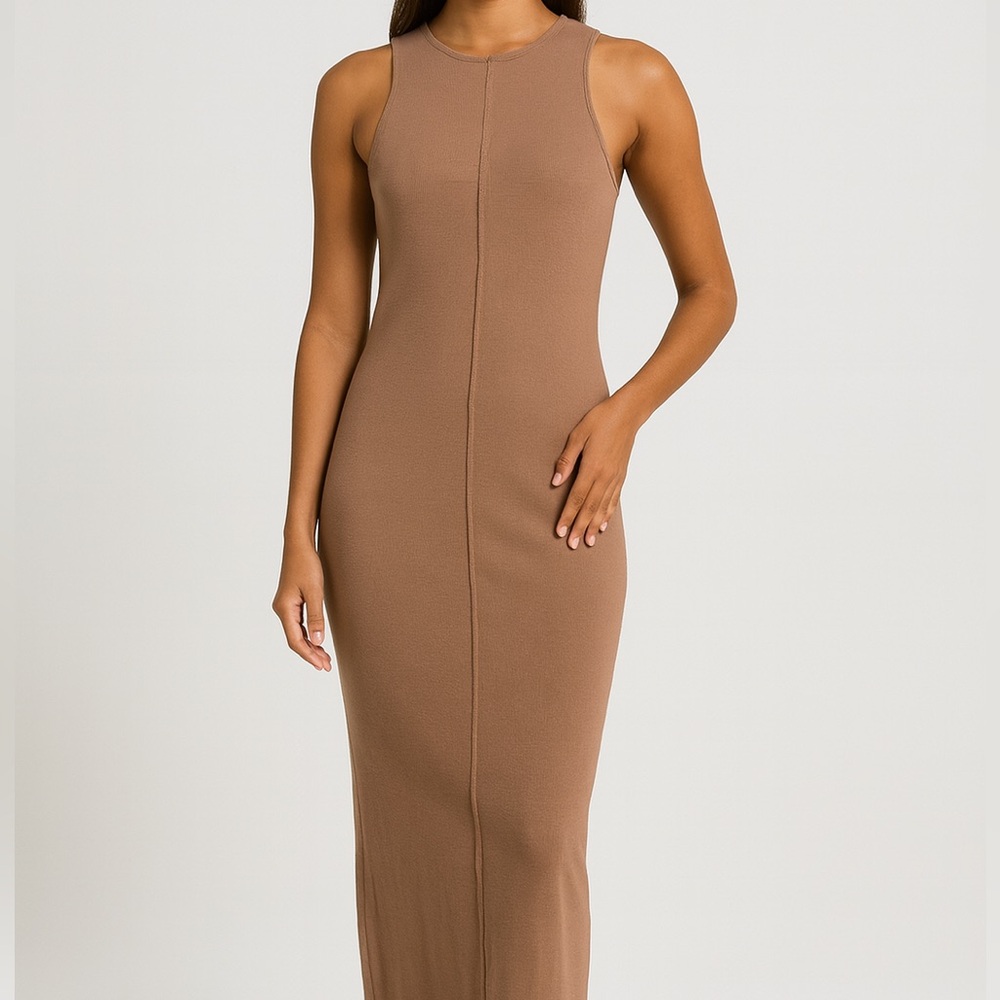 Naked wardrobe Brown ribbed tank dress - Picture 10 of 10